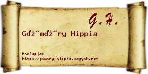 Gömöry Hippia névjegykártya